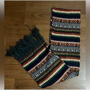 HIPSTER Mens Colorful Knit Scarf with Fringe